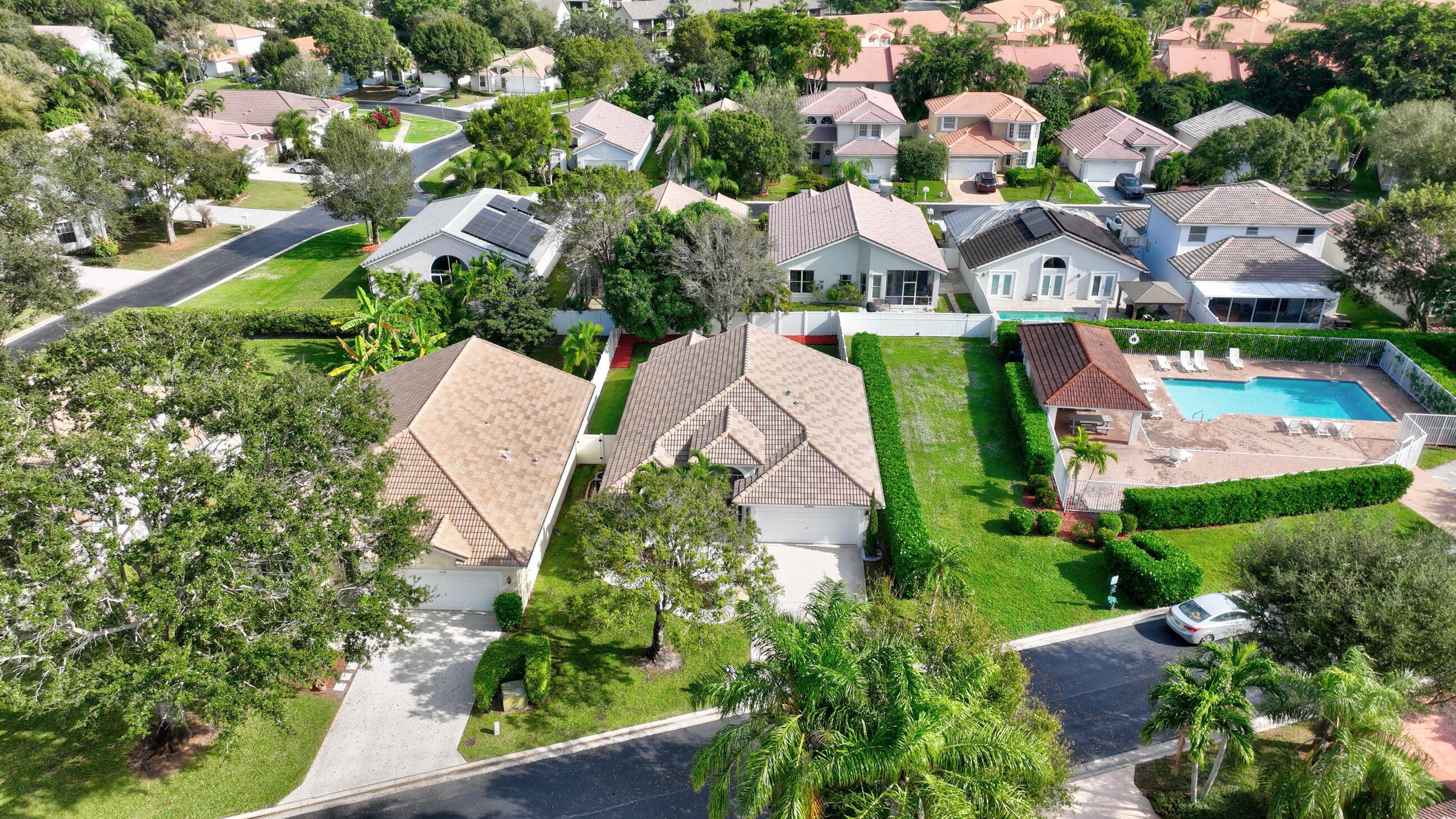 12204 Sunset Point Circle Wellington, FL 33414 - Photo 36 of 40 an aerial view of residential houses with outdoor space