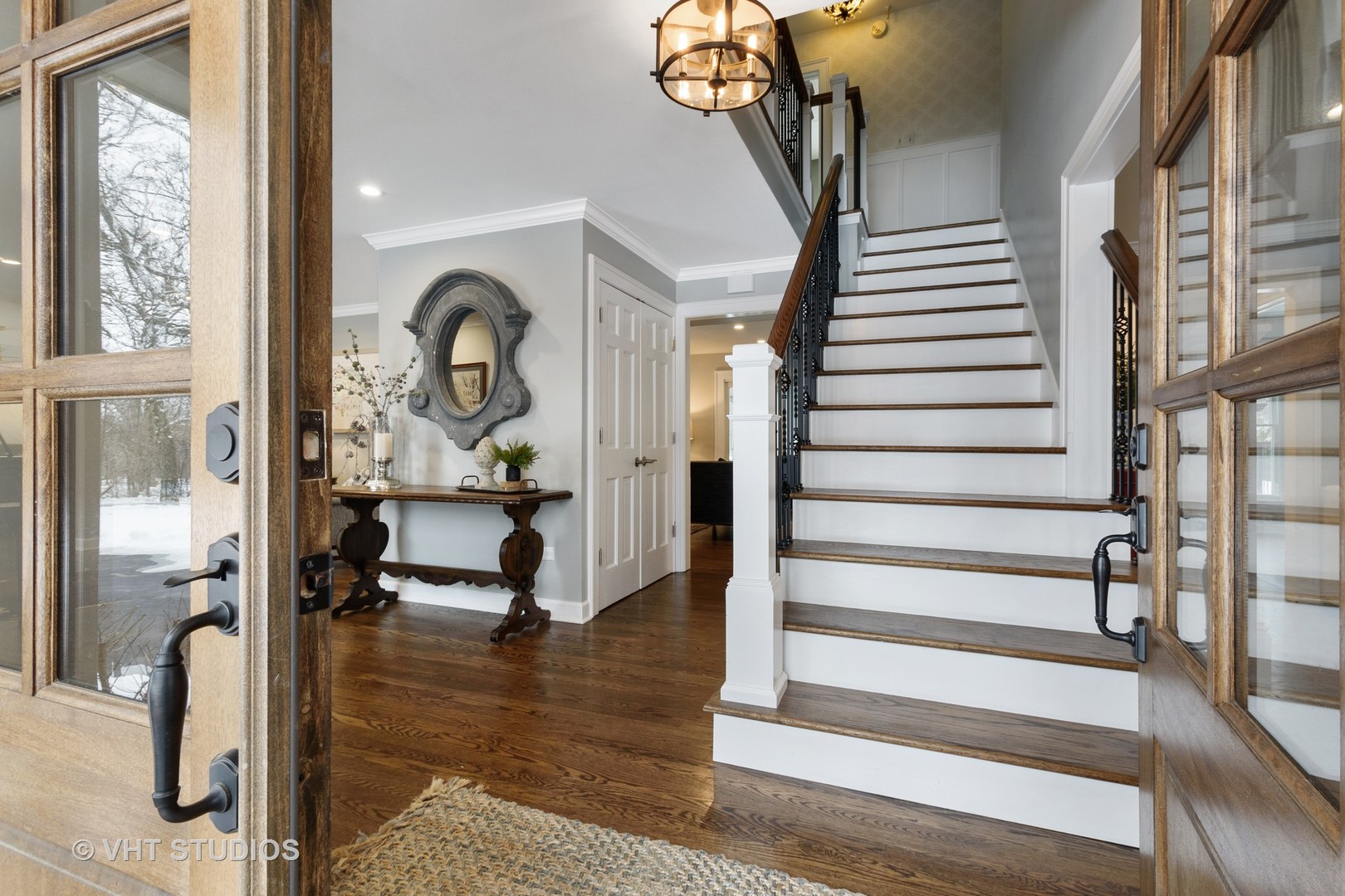 6814 Red Barn Road Crystal Lake, IL 60012 - Photo 4 of 50 a view of entryway and hall with wooden floor