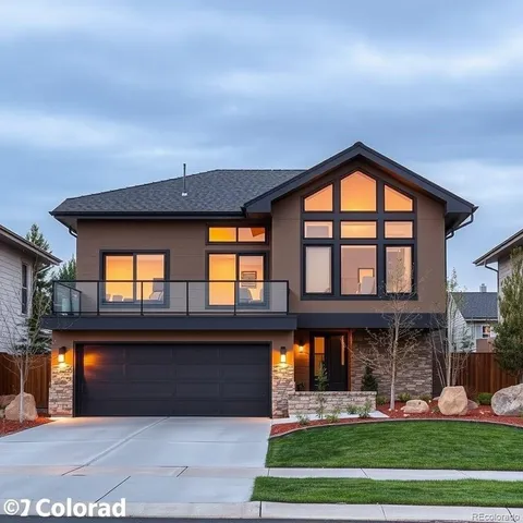 a front view of a house