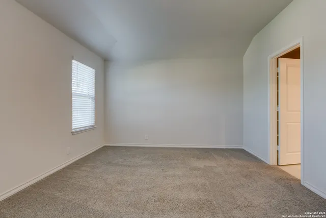 an empty room with a window