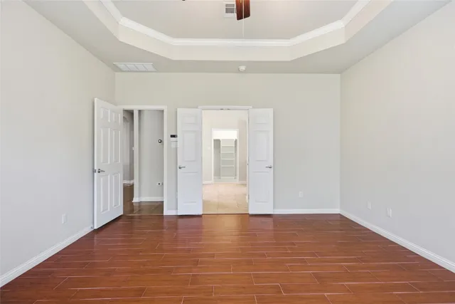 a view of an empty room and window