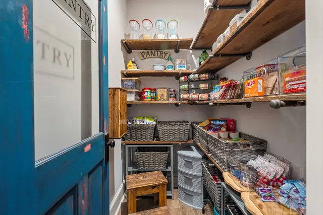 a room with storage and utility