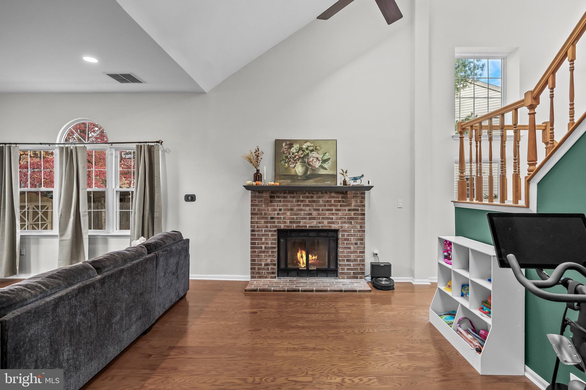 5 Hampton Court Mount Laurel, NJ 08054 - Photo 15 of 46 a living room with furniture and a fireplace