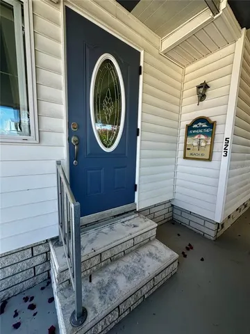 a view of a door of a house