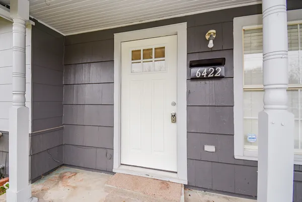 a view of front door