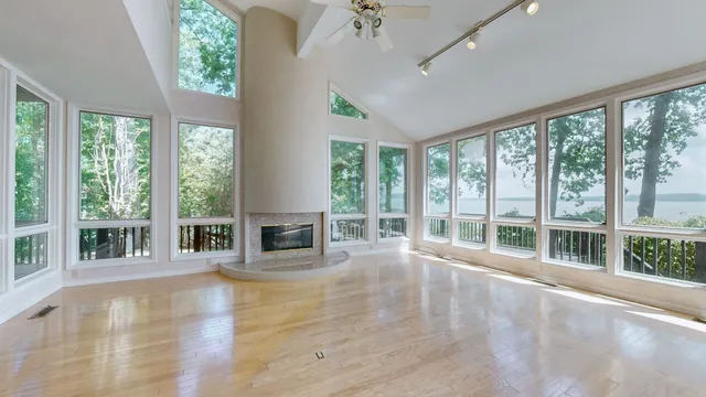 a view of livingroom with wooden floor