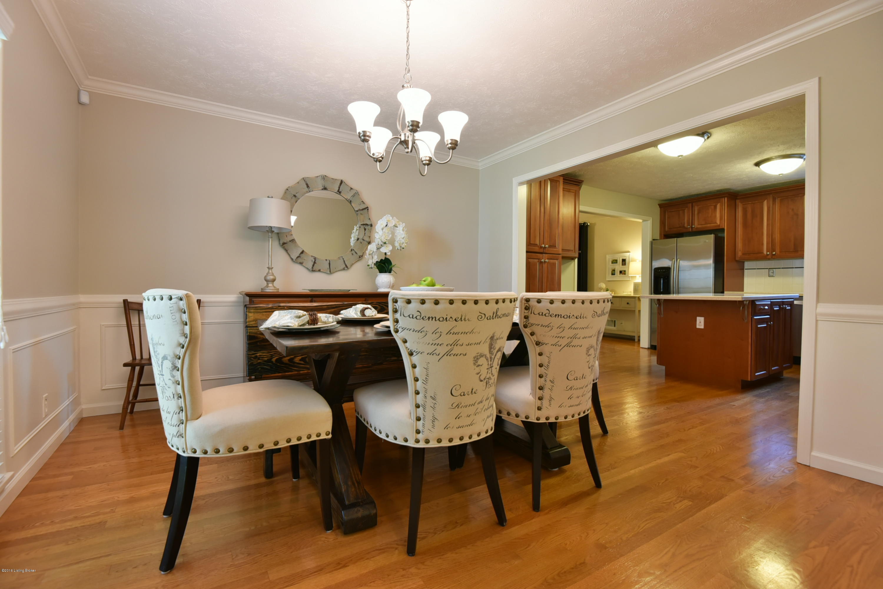 13323 Creekview Road Prospect, KY 40059 - Photo 5 of 38 Dining room opens to updated kitchen, which opens to the family room beyond.