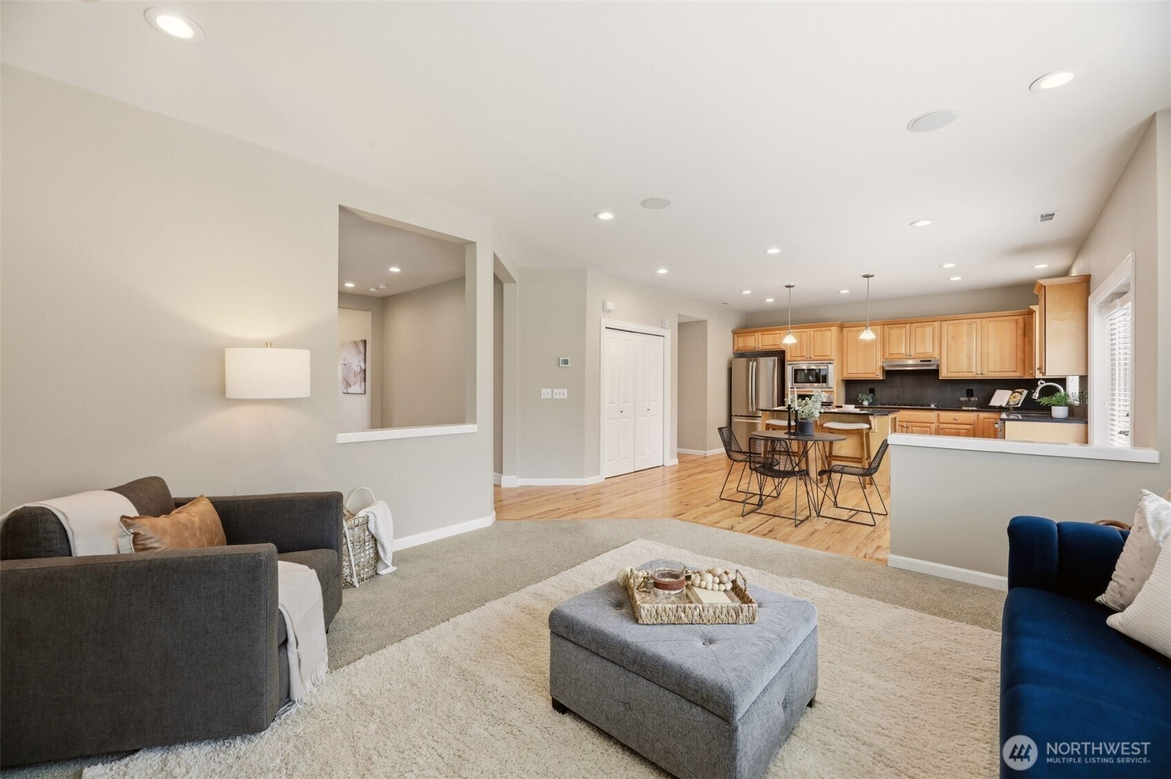 3501 156th Place Southeast Bothell, WA 98012 - Photo 11 of 36 a living room with furniture and view of kitchen