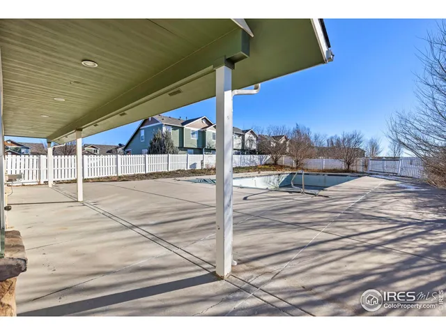 a view of a terrace with wooden floor