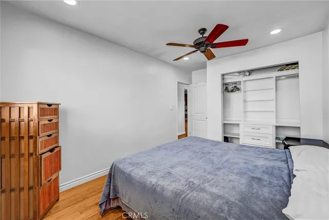 a view of a room with cabinet and hardwood floor