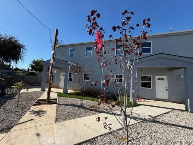 a front view of a house
