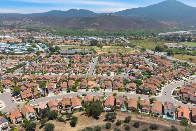 an aerial view of residential house with outdoor space