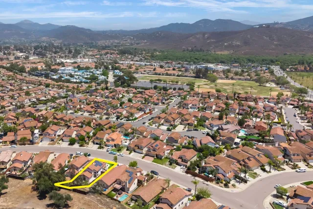 an aerial view of multiple house