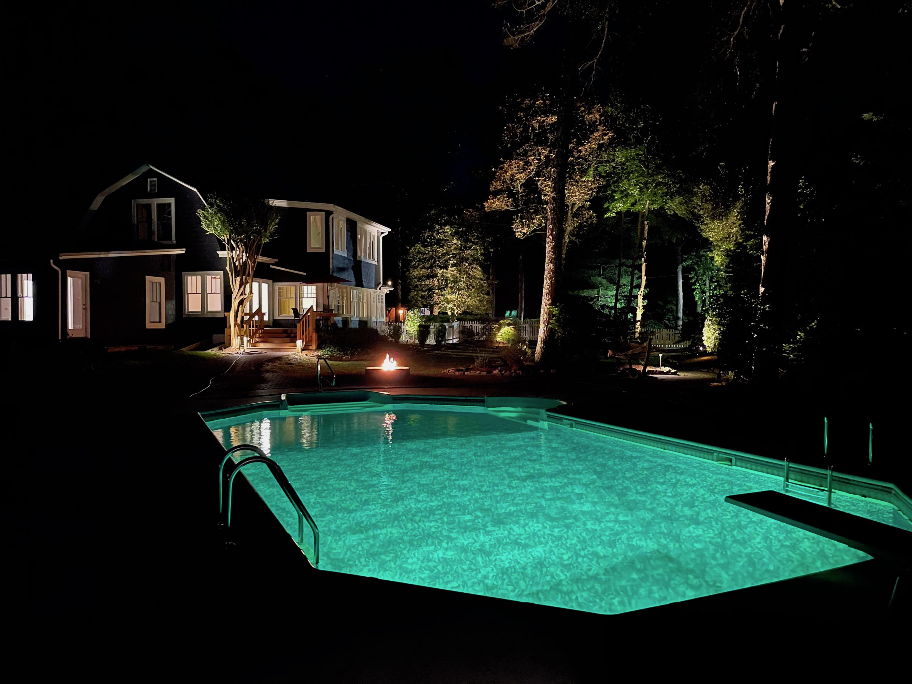 570 South Ridge Street Southern Pines, NC 28387 - Photo 36 of 44 570 S RIDGE ST POOL AT NIGHT