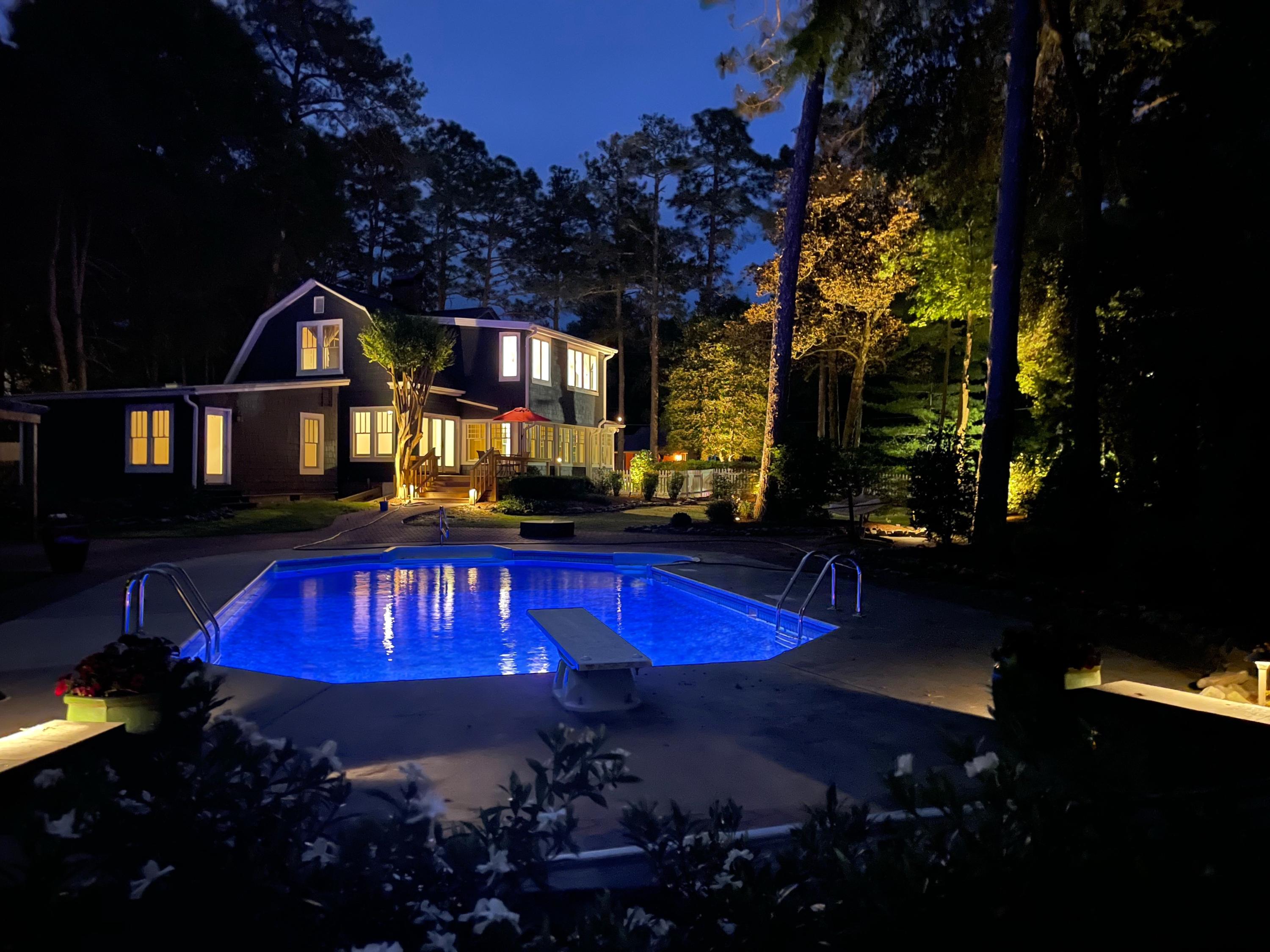570 South Ridge Street Southern Pines, NC 28387 - Photo 40 of 44 570 S RIDGE ST NIGHT PHOTO OF POOL