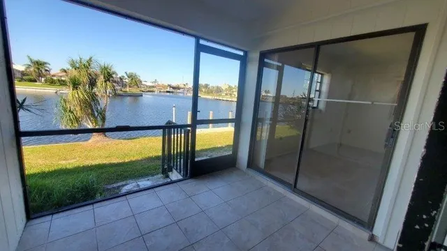 a view of swimming pool from a balcony