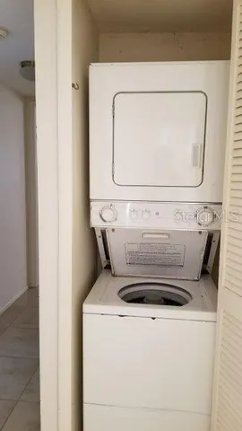 a close view of washer and dryer
