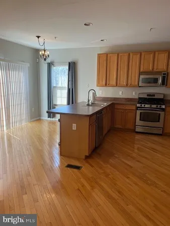 a kitchen with stainless steel appliances granite countertop a stove a sink dishwasher and a microwave oven with cabinets