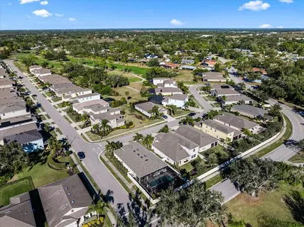 an aerial view of a city