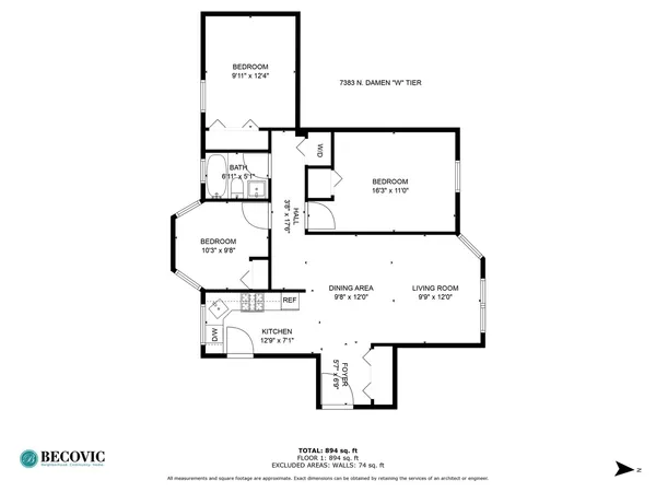 $2,475 | 7383 North Damen Avenue, Unit 2W, Chicago, IL 60645