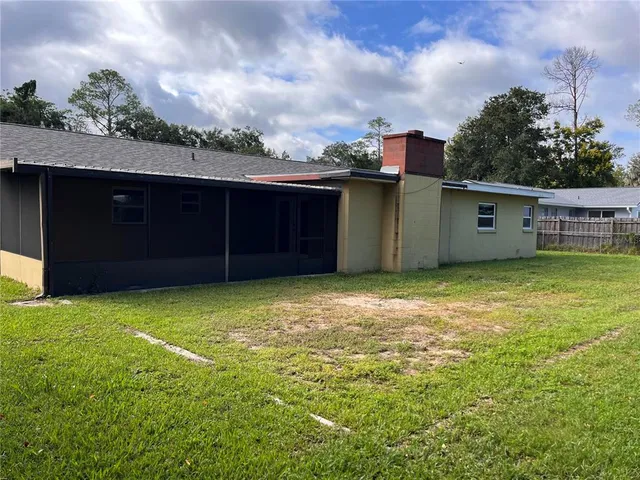 a backyard of a house