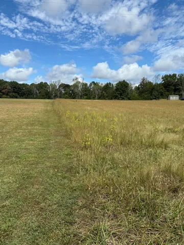 a view of a lake with houses in the back