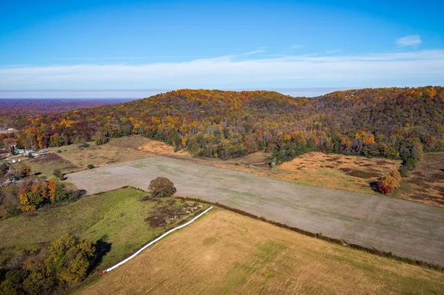 a view of a city with sunset