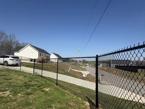 a view of a backyard