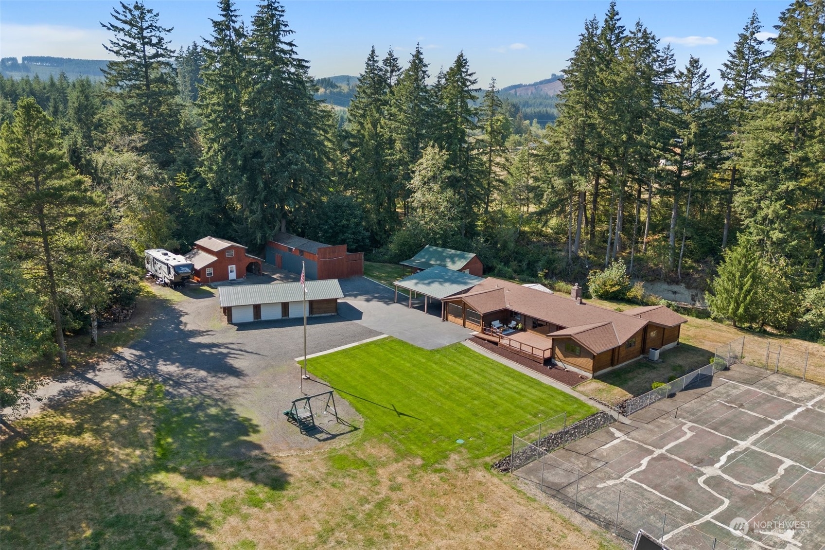 1028 King Road Winlock, WA 98596 - Photo 1 of 38 a view of a backyard with sitting area