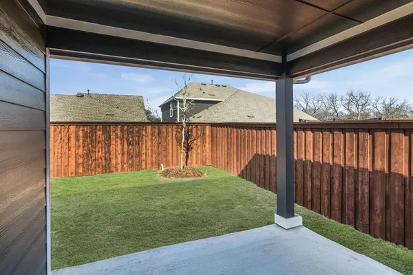 a backyard of a house