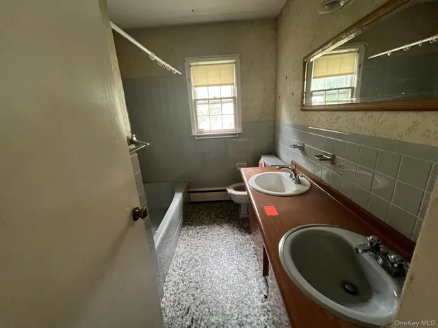 a bathroom with a sink and toilet