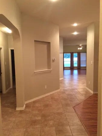 a view of livingroom with hallway