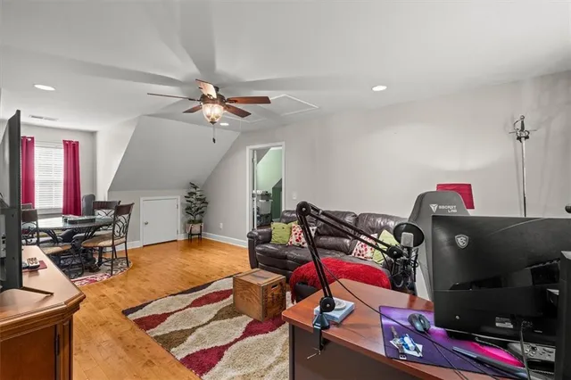 an aerial view of residential house with outdoor space