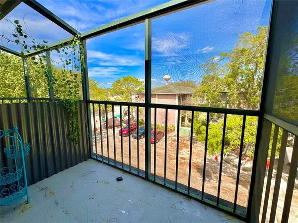 a view of a porch