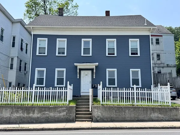 a front view of a house