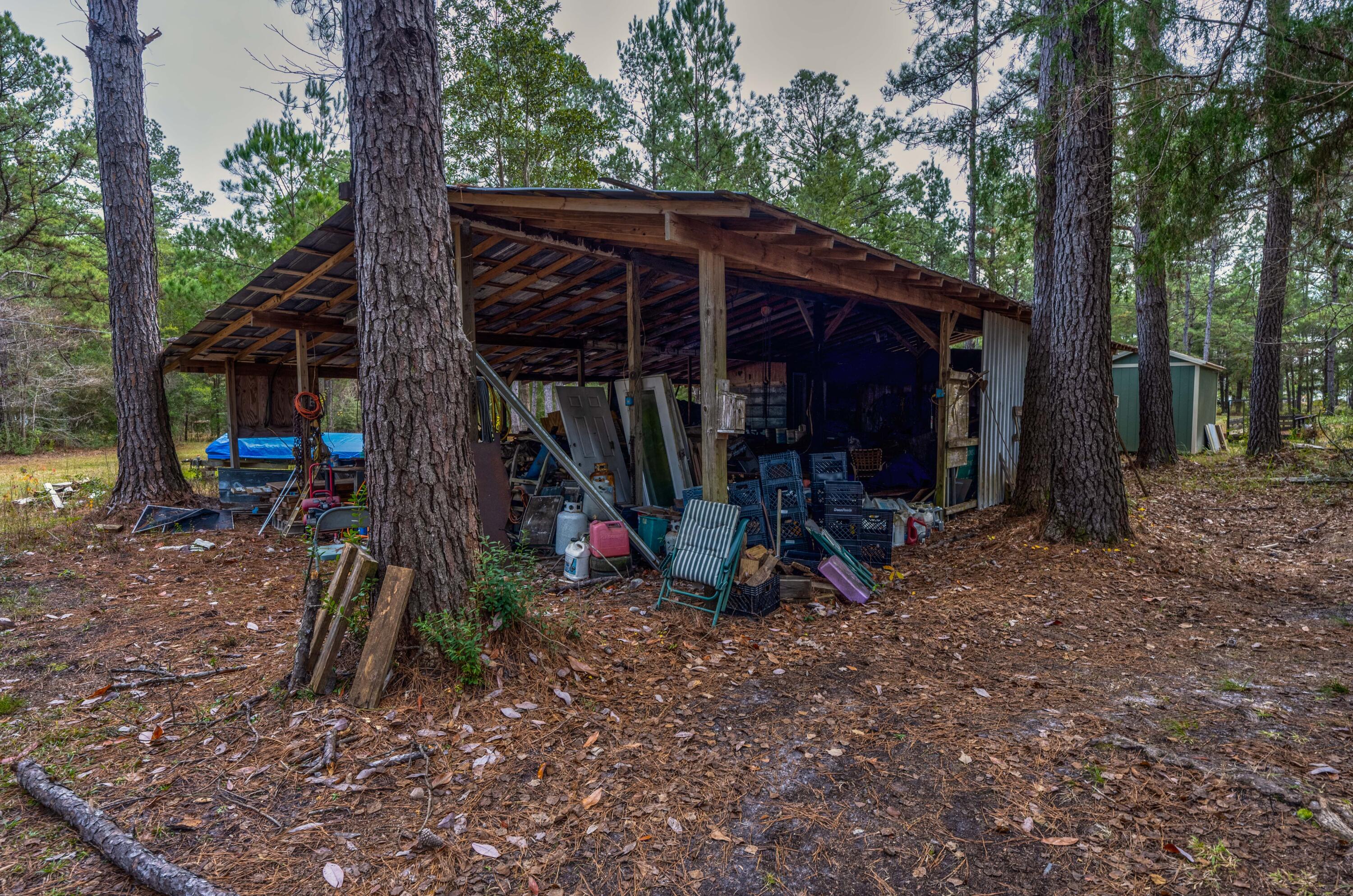 248 Bunny Lane Freeport, FL 32439 - Photo 27 of 27 a view of a wooden house with a yard and large trees