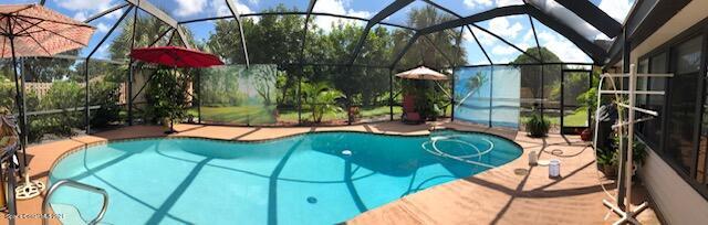 1291 Creel Road Northeast Palm Bay, FL 32905 - Photo 22 of 31 a view of swimming pool with patio