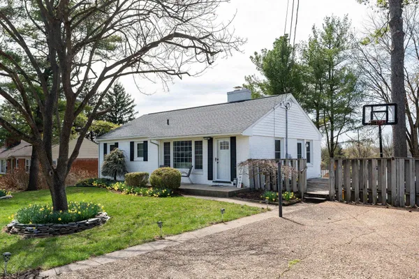a house view with a garden space