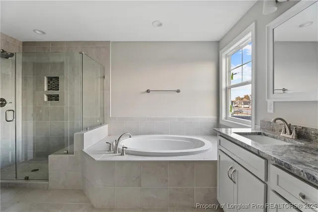 a bathroom with a shower and a toilet