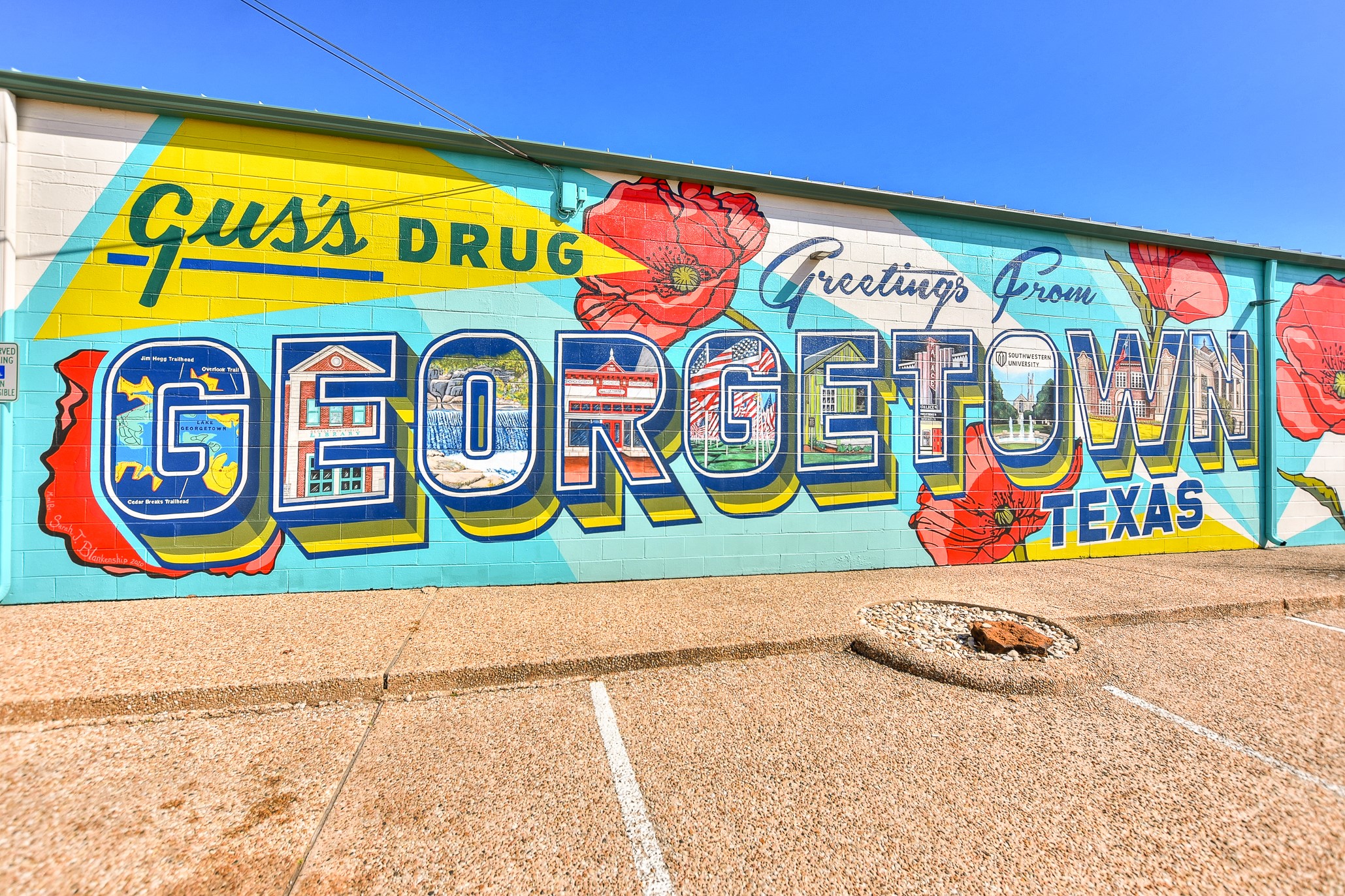 1205 South Main Street Georgetown, TX 78626 - Photo 35 of 35 with sign board with buildings in the background