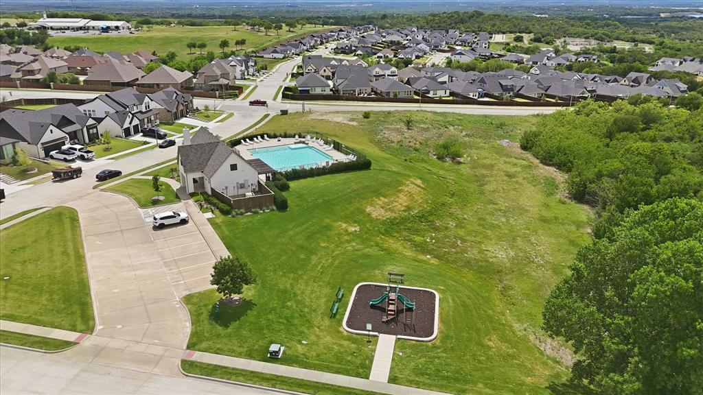 7112 Branch Road Fort Worth, TX 76179 - Photo 38 of 39 Aerial view of Community pool, clubhouse, and playground.