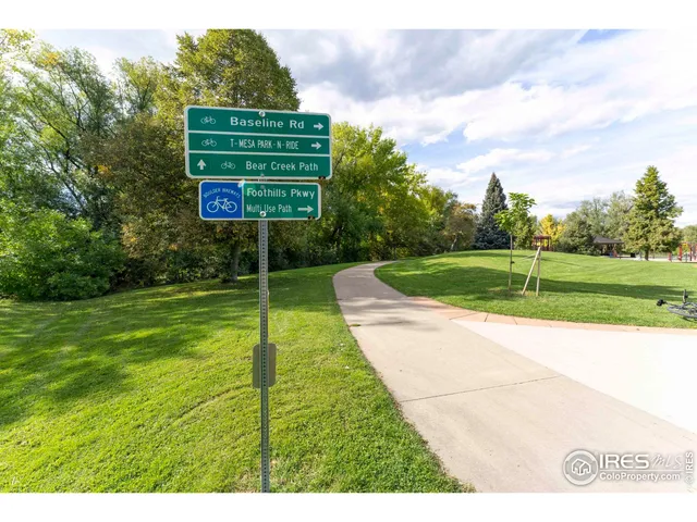 a view of a park with a big yard
