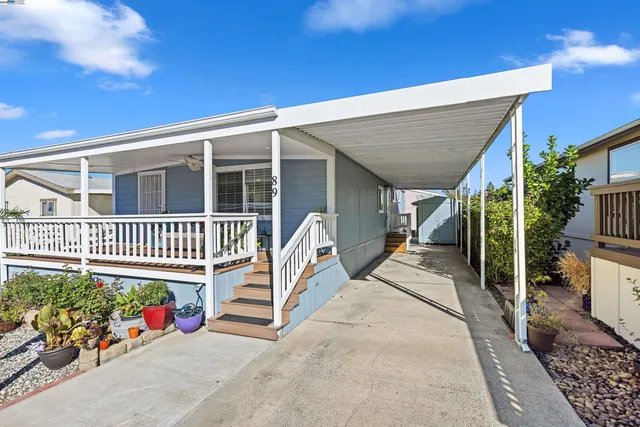 a house view with a garden space