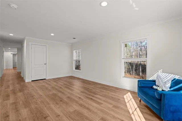 a view of livingroom with furniture and window