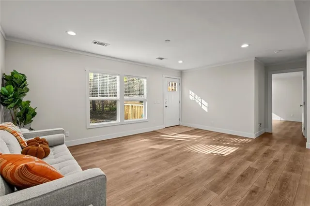 a view of an empty room and window