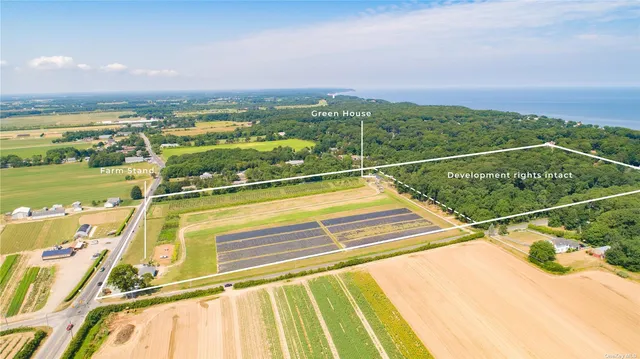 a view of a lake with a yard and trees
