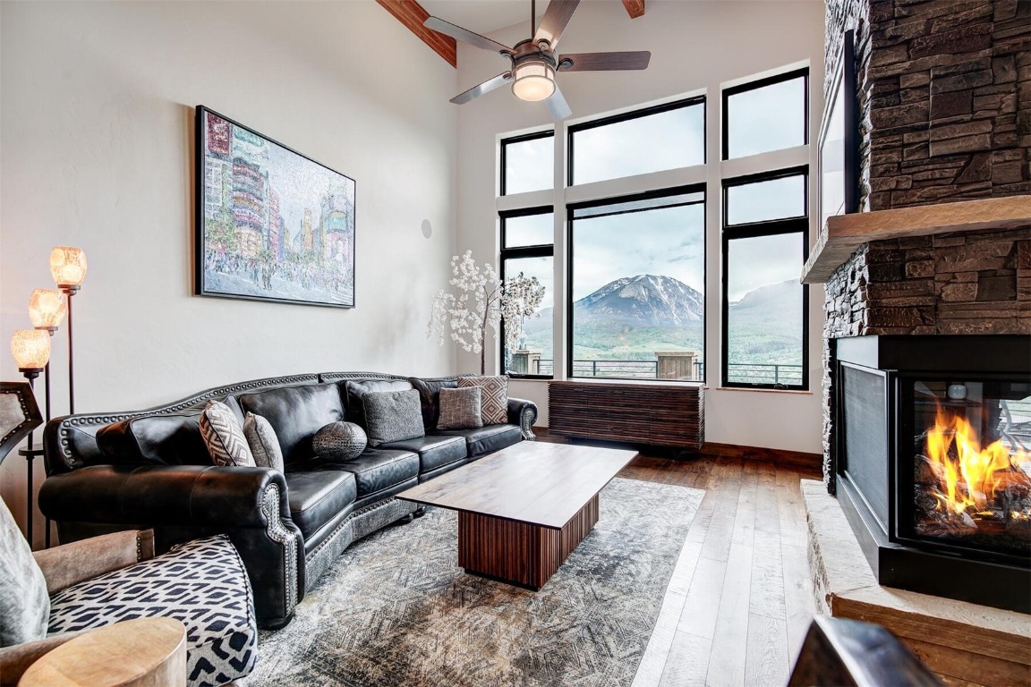363 Angler Mountain Ranch Road Silverthorne, CO 80498 - Photo 6 of 44 The great room has epic views of the Gore Range