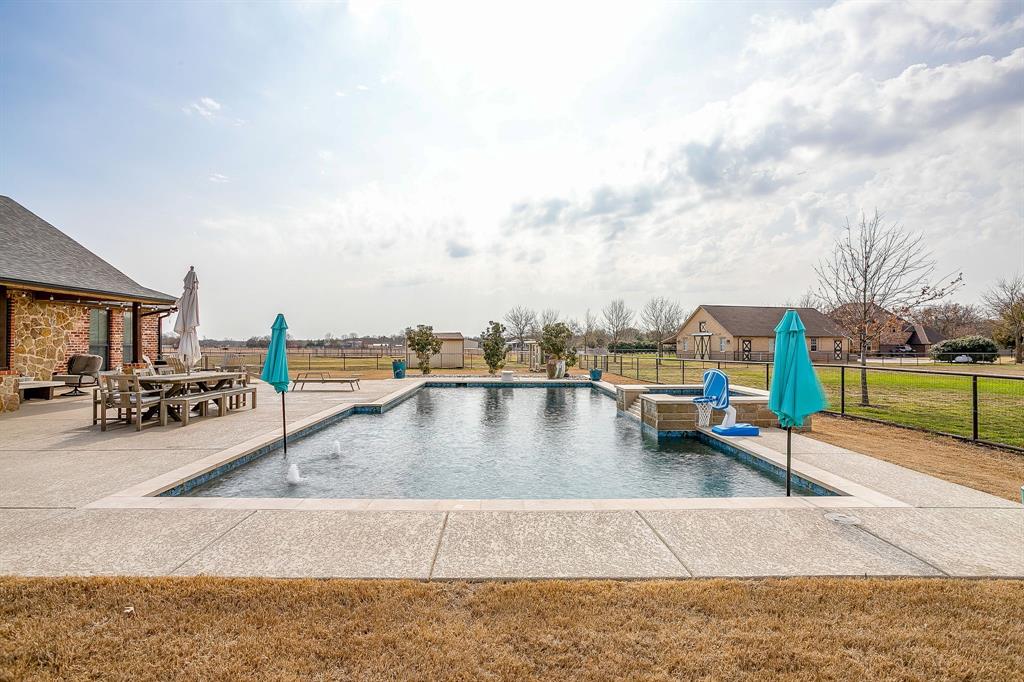 160 Goodnight Trail Rhome, TX 76078 - Photo 30 of 40 a view of swimming pool with outdoor seating