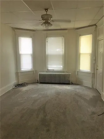 an empty room with a window