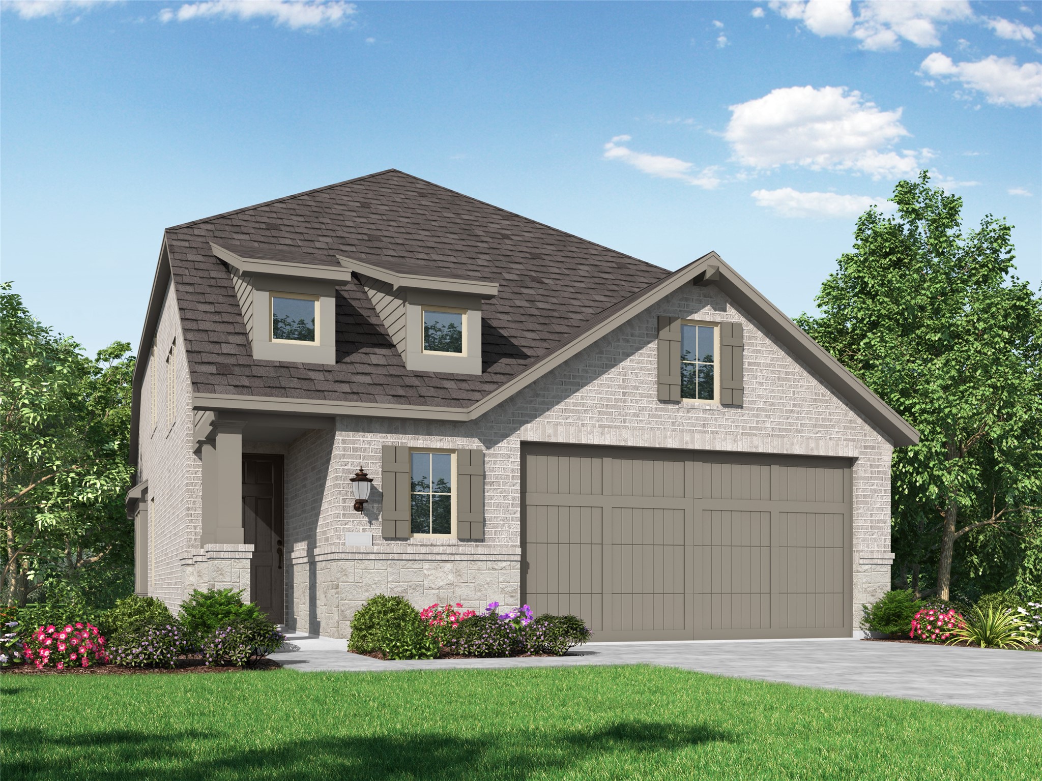 5310 Getty Lane Manvel, TX 77578 - Photo 2 of 37 a front view of a house with a garden and plants